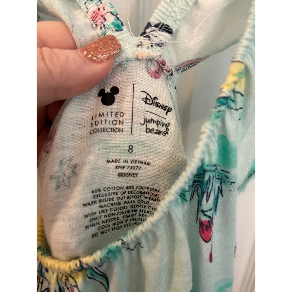 Disney Jumping Beans Dress Mint Green Minnie Mouse Tropical Handkerchief‎ bin A